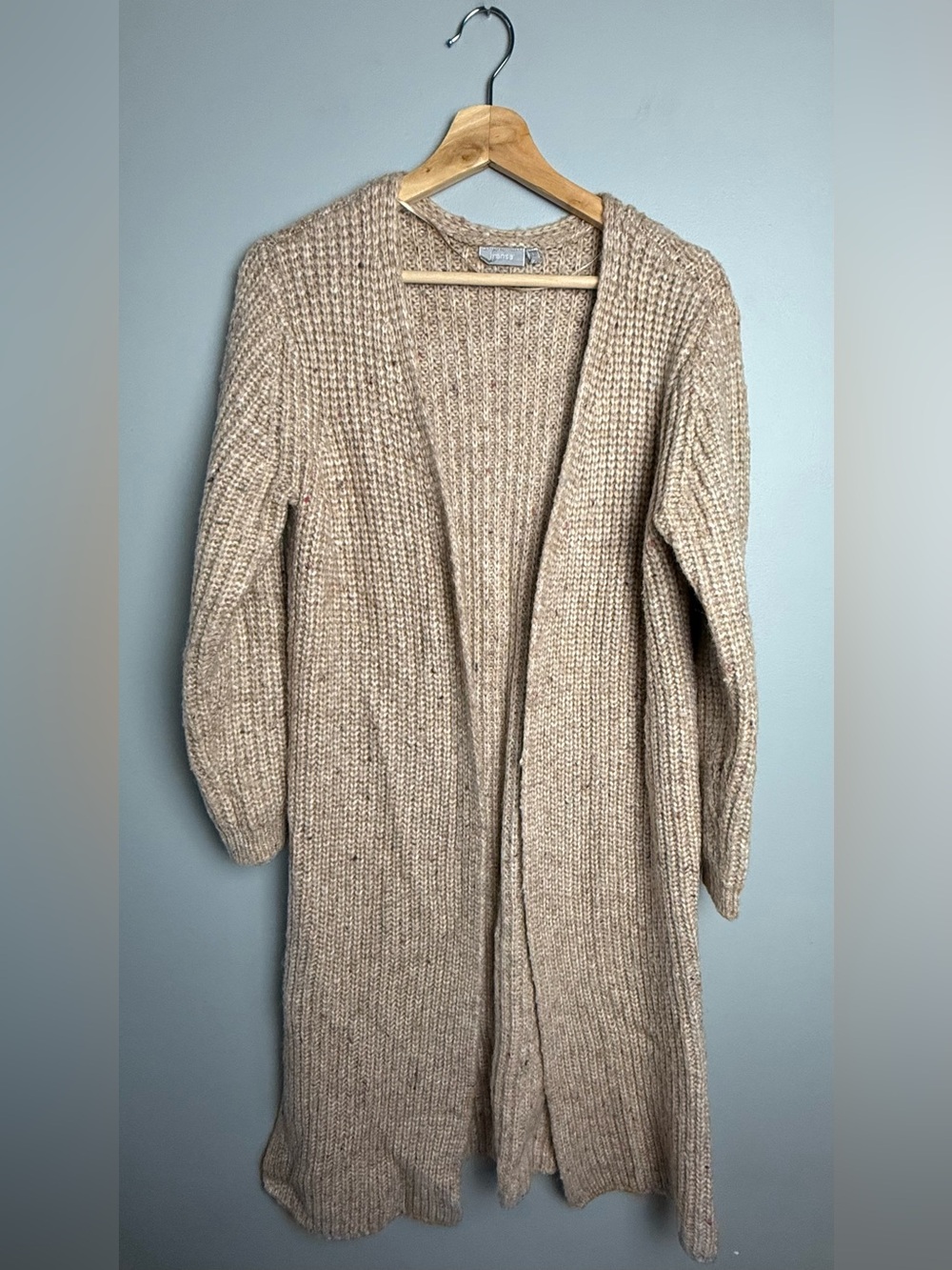 Wool blend Cozy Open-Front Long Cardigan Sweater